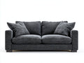 Canapé 2 places-tissu-bois-172x90x86 cm-gris foncé-moderne