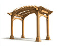 Pergolas et tonnelles - Bois - 340x300x270 cm - Bois clair - Rustique