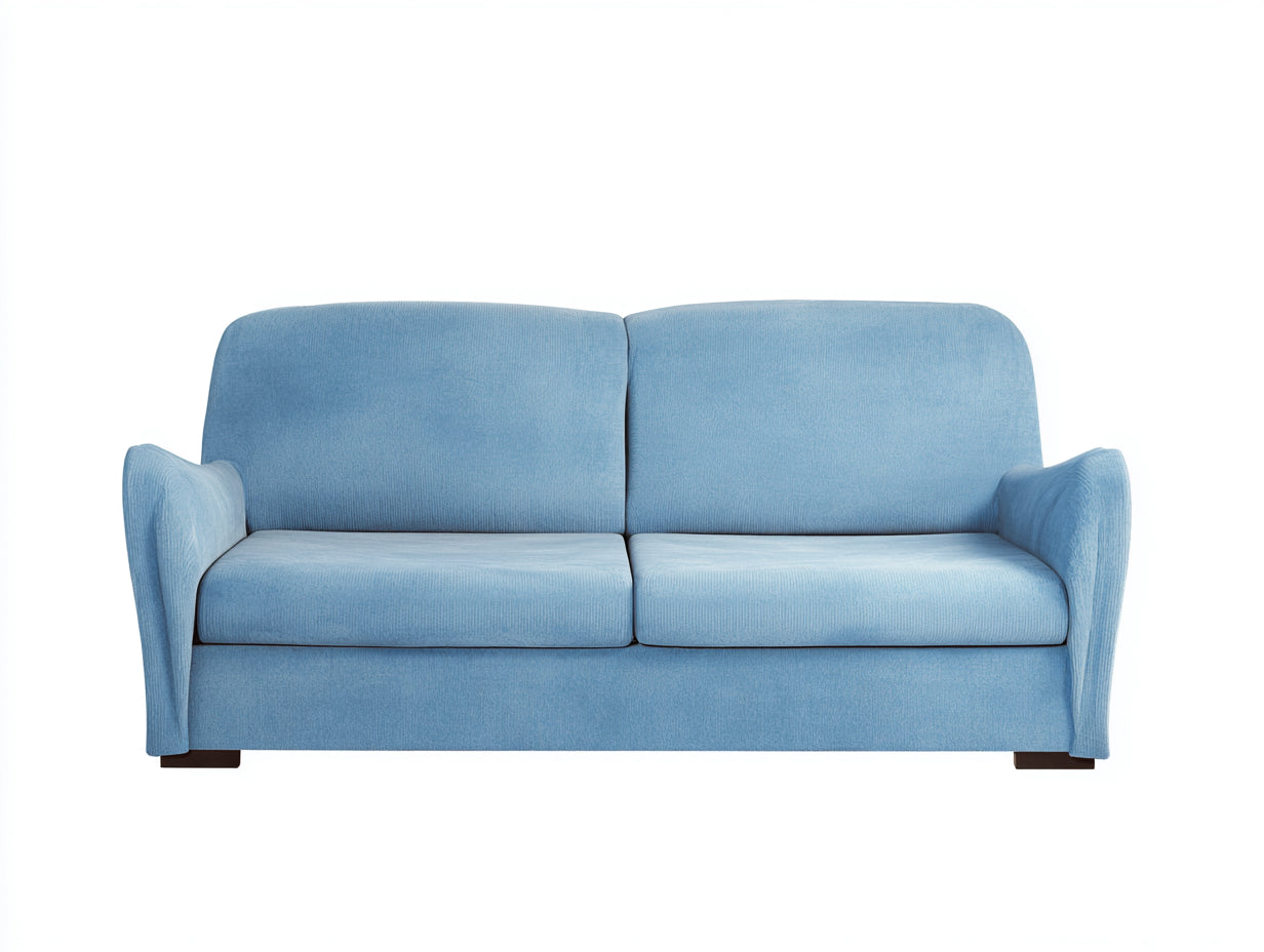Canapé 2 places-tissu-162x86x84 cm-bleu clair-moderne