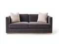 Canapé 2 places-Tissu-178x86x78 cm-Gris anthracite-Style contemporain