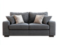 Canapé 2 places-tissu-bois-171x93x86 cm-gris foncé-moderne