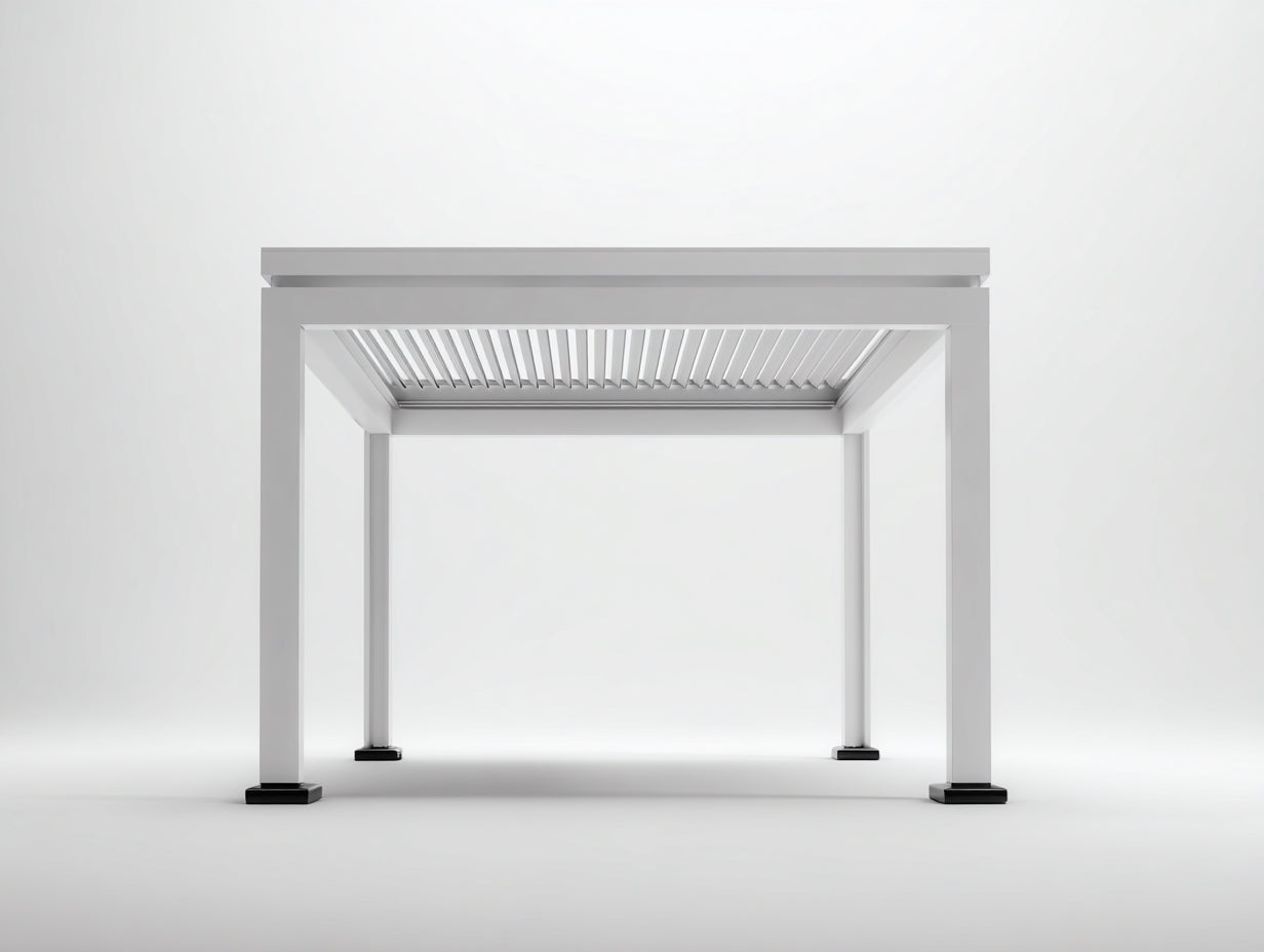 Pergolas et tonnelles - Métal - 300x300x250 cm - Blanc-Noir - Moderne